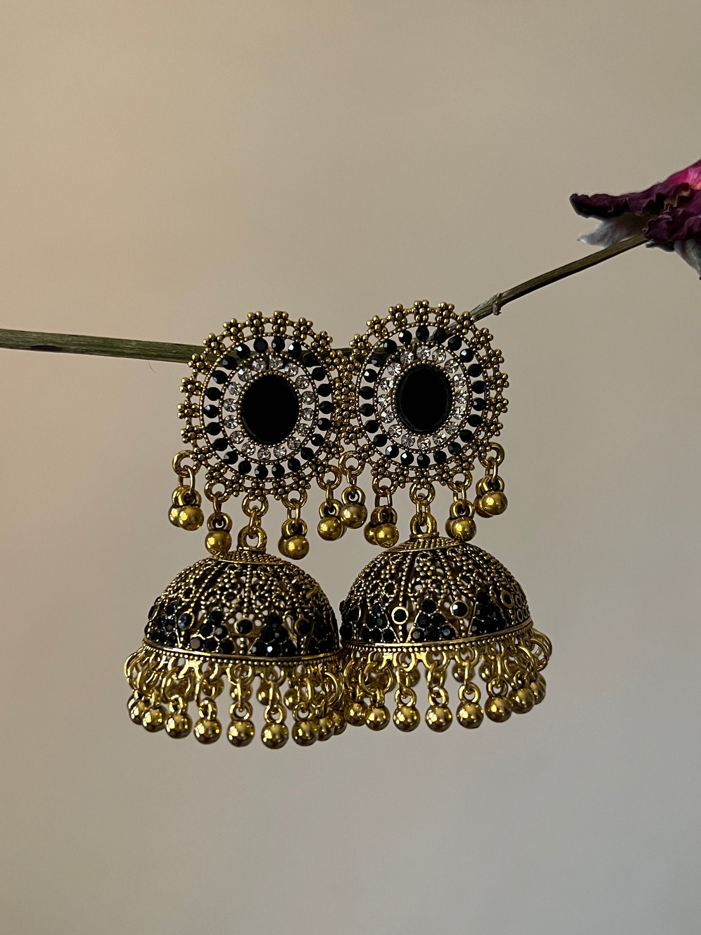 Golden Mirror Jhumka