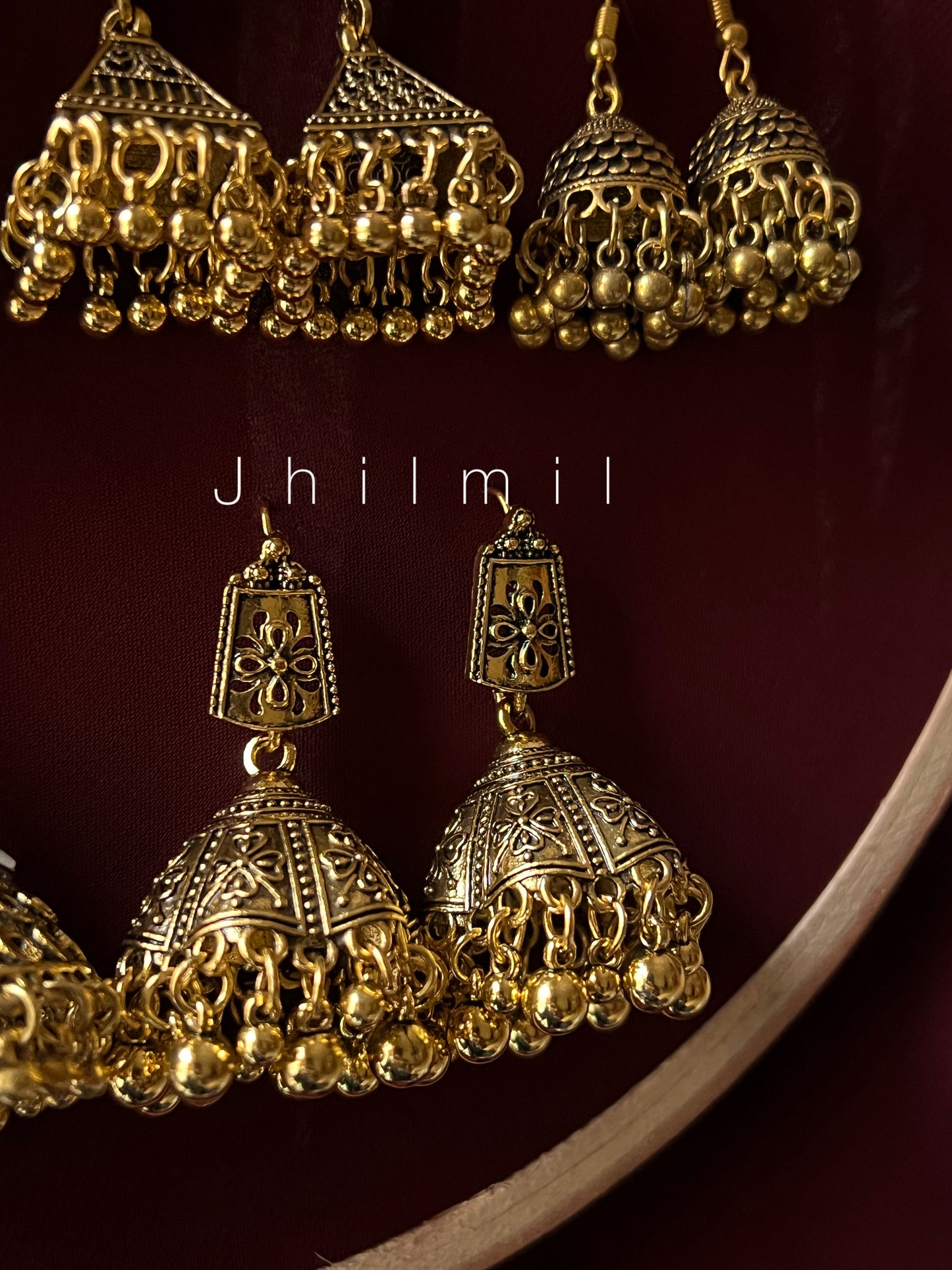 Daily Wear Golden Jhumkis
