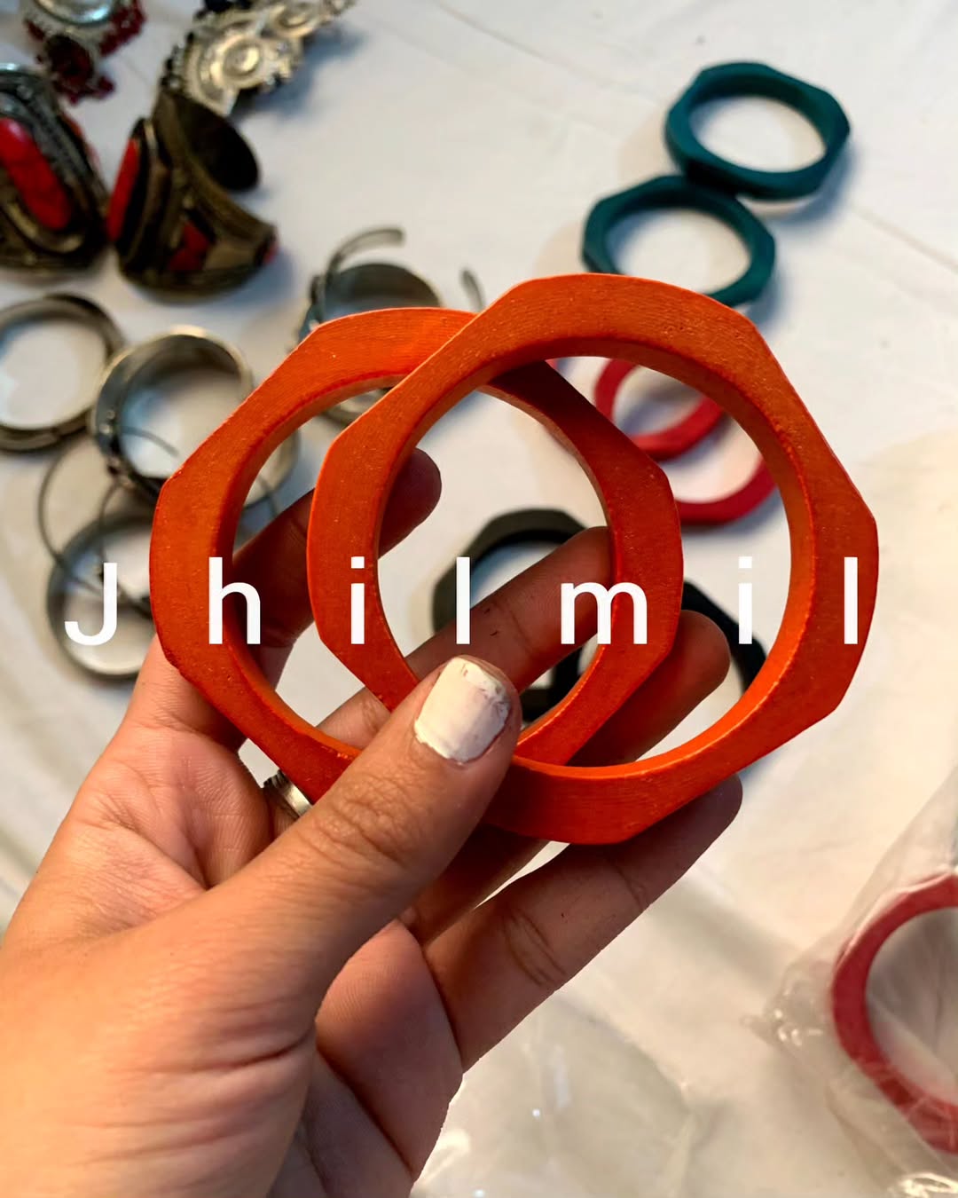 Chunky Wooden Bangles