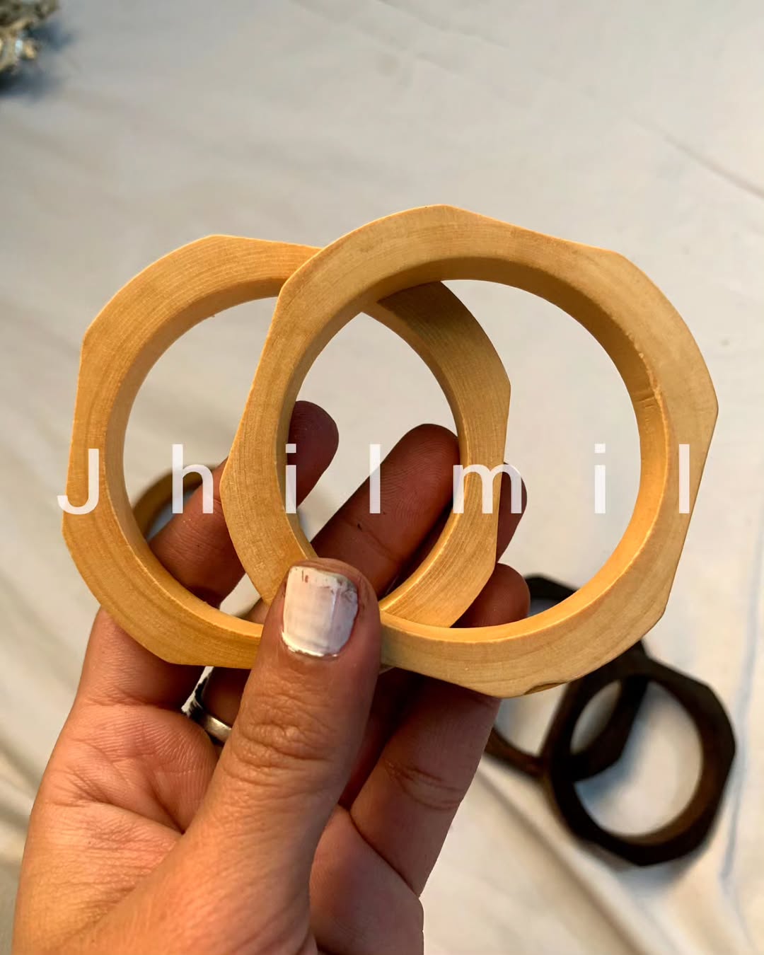 Chunky Wooden Bangles