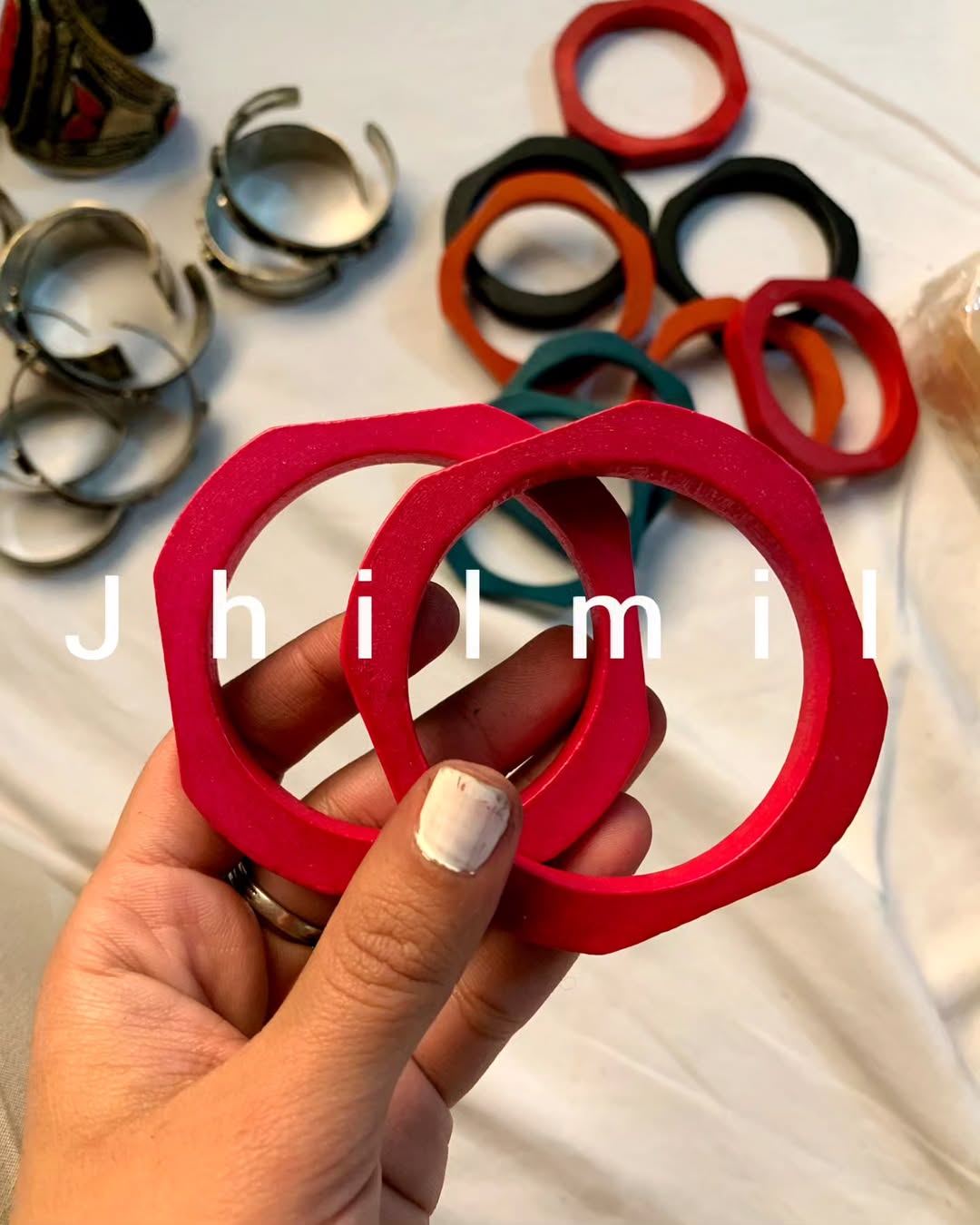 Chunky Wooden Bangles