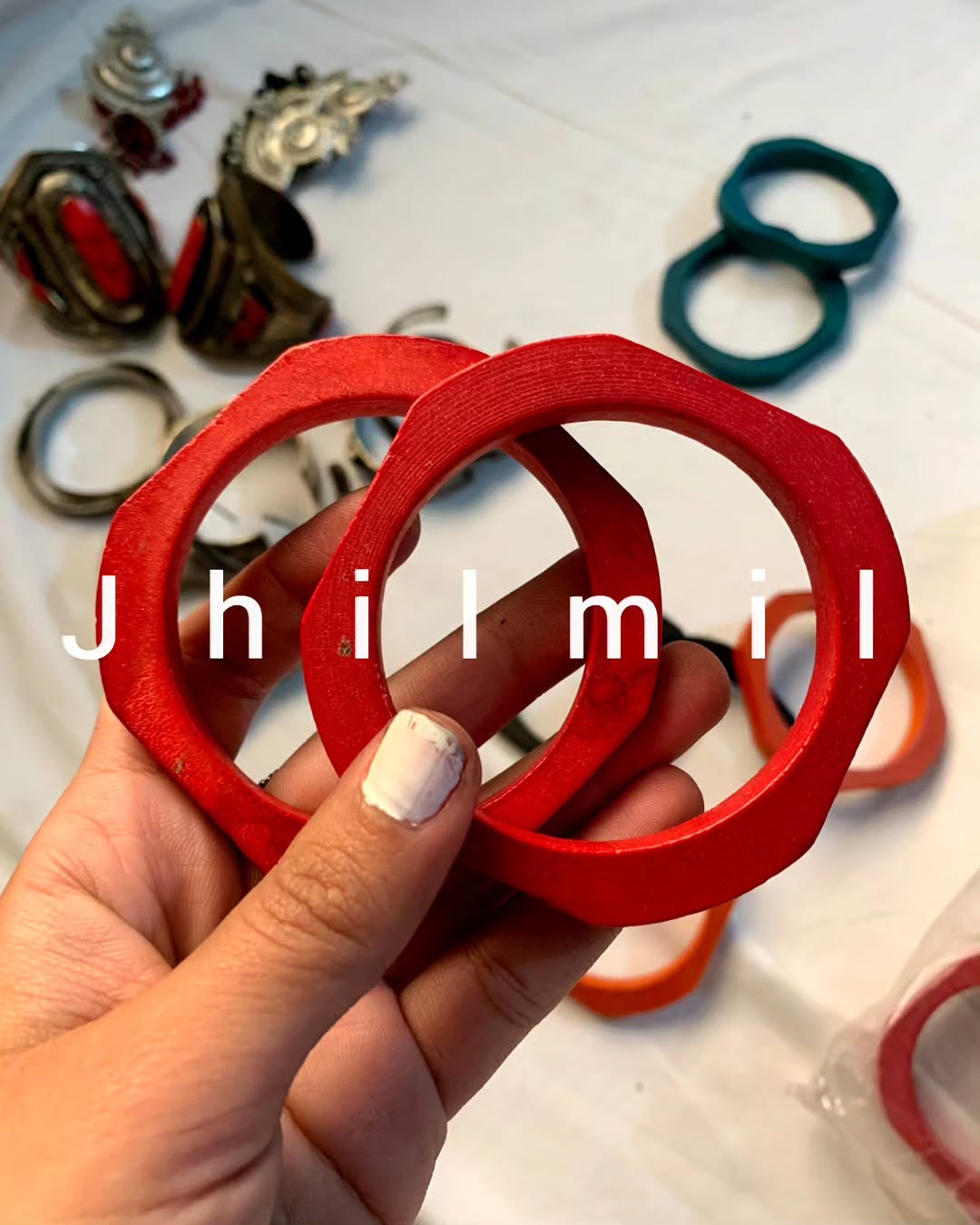 Chunky Wooden Bangles
