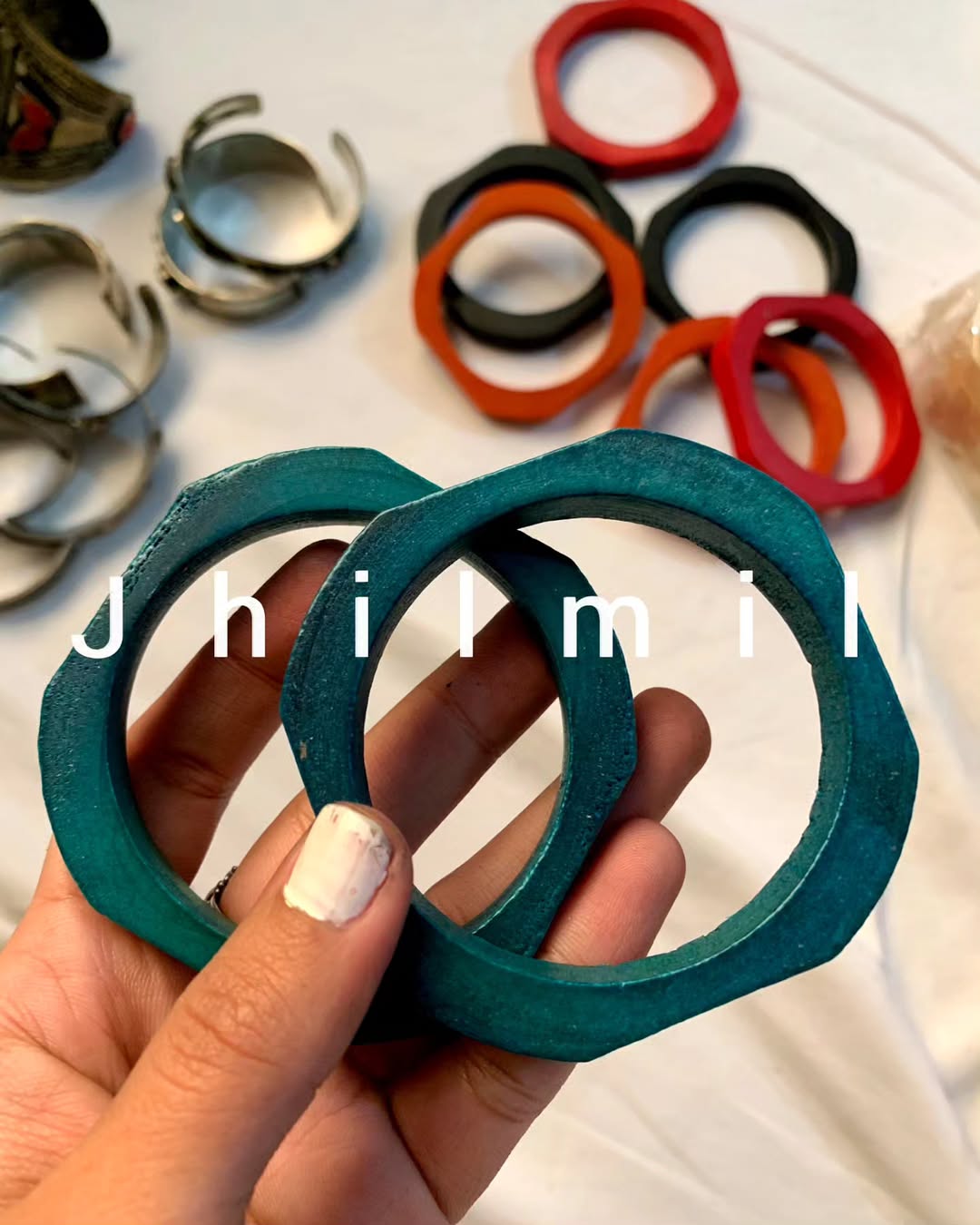 Chunky Wooden Bangles