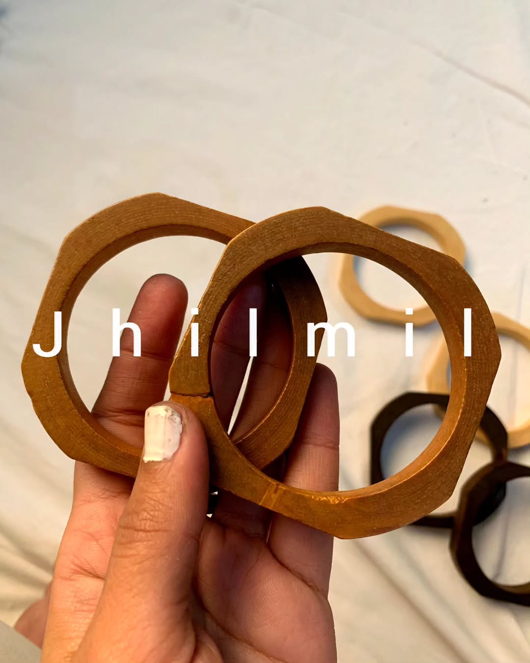 Chunky Wooden Bangles