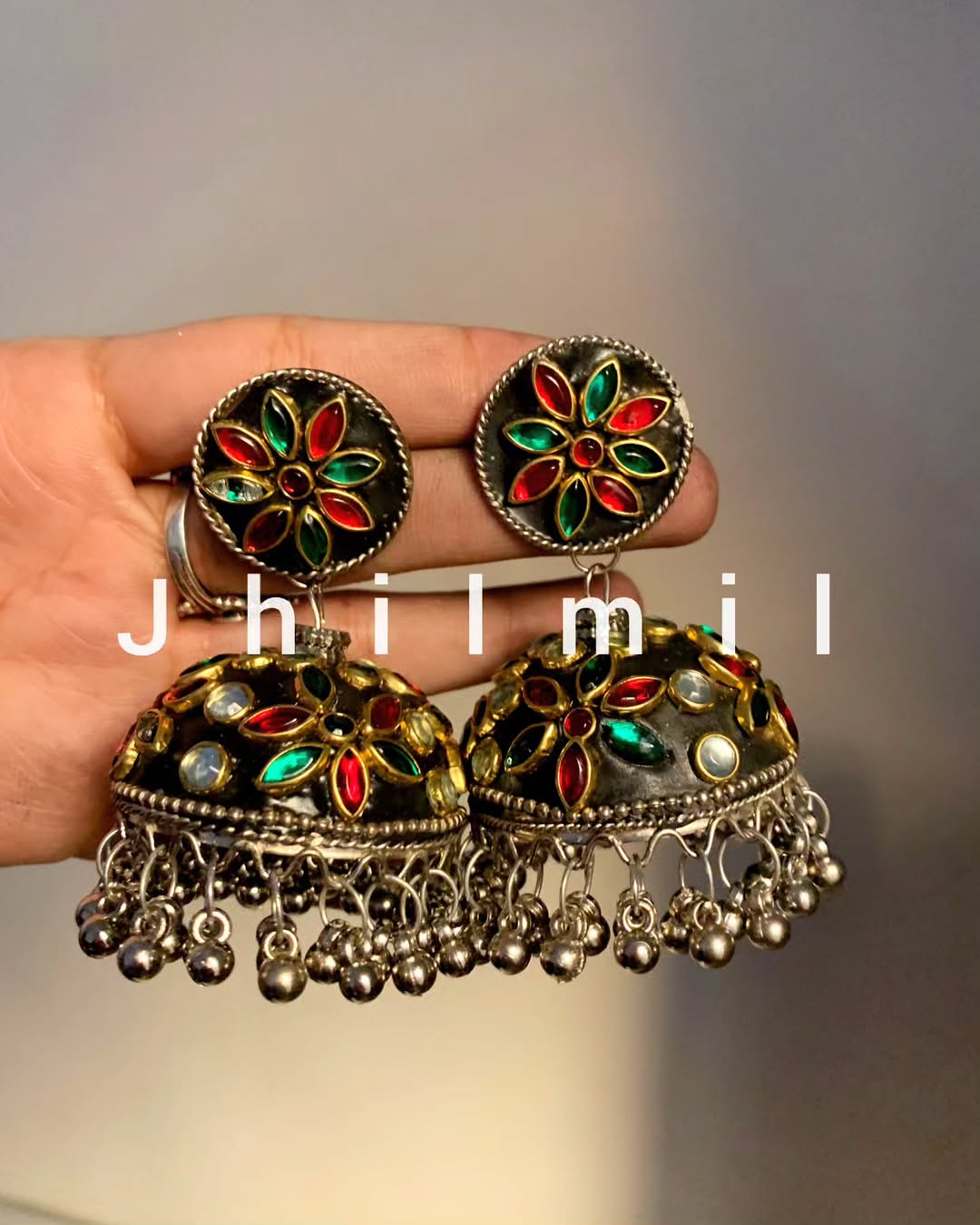 oxidized jhumka 32