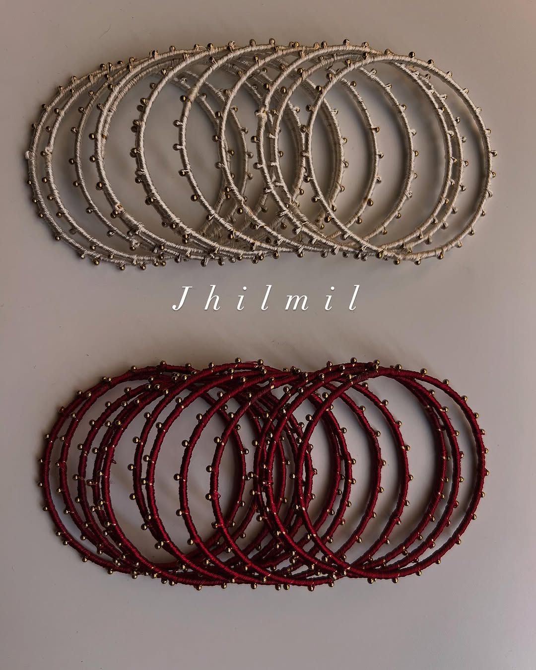 Silk Dotted Metal Bangles