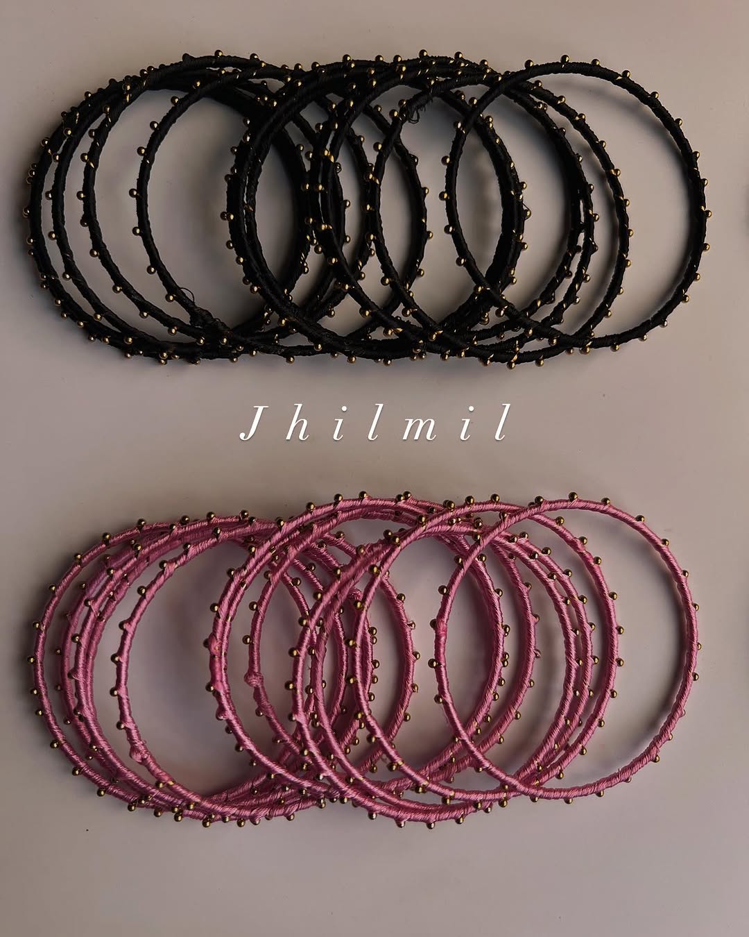 Silk Dotted Metal Bangles