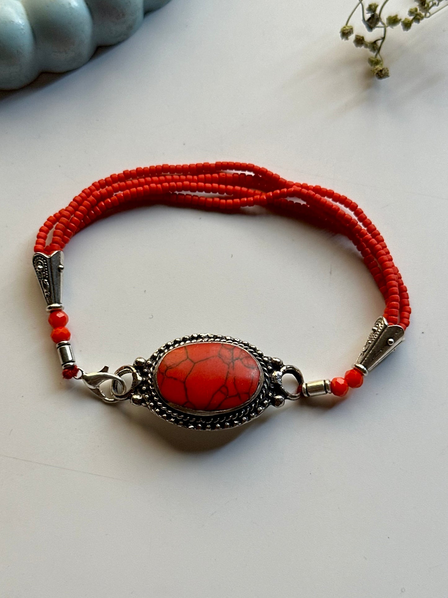 Oval Afghan Beaded Bracelet