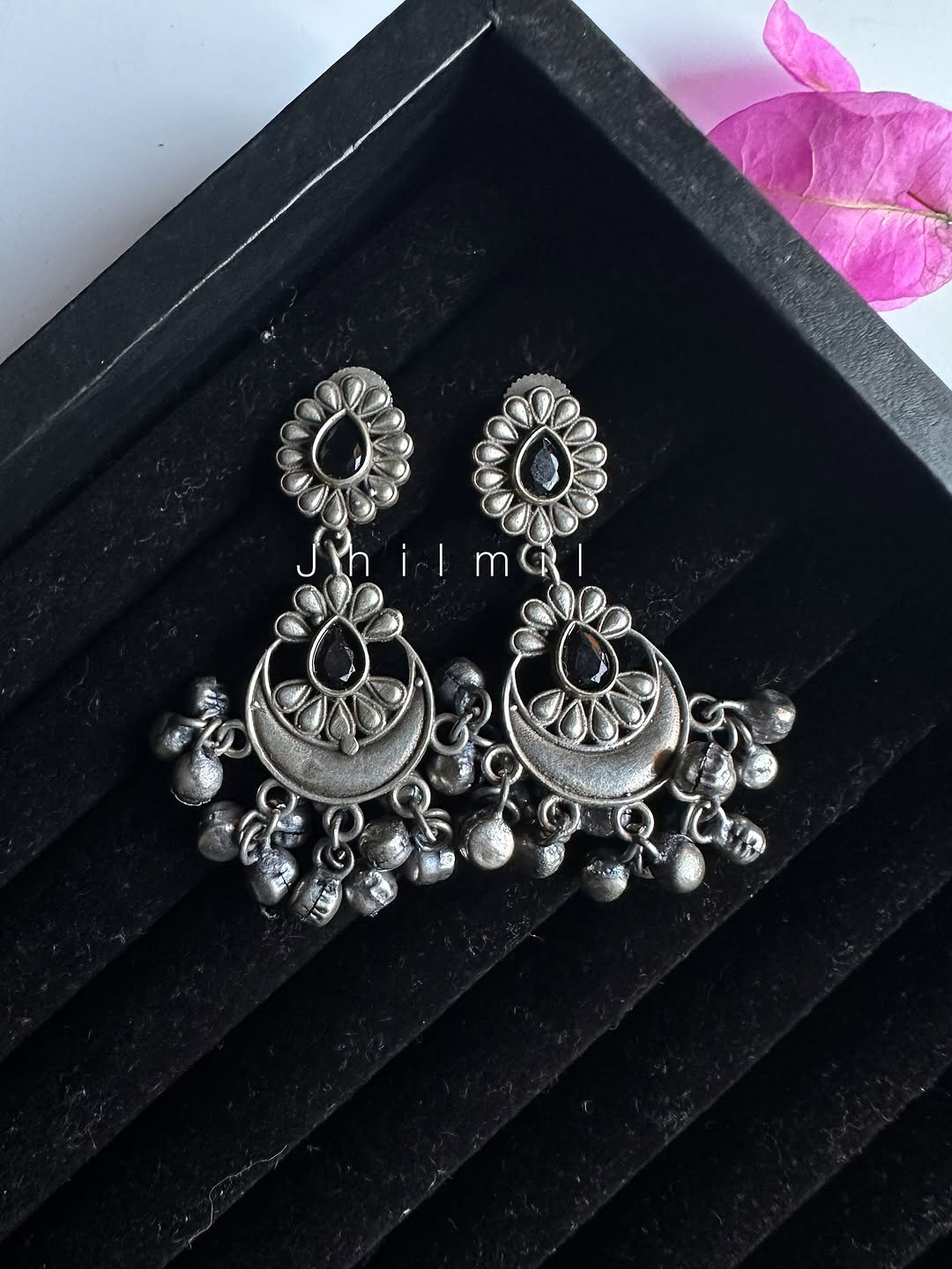 Phool chand bali earrings embellished with ghungroos