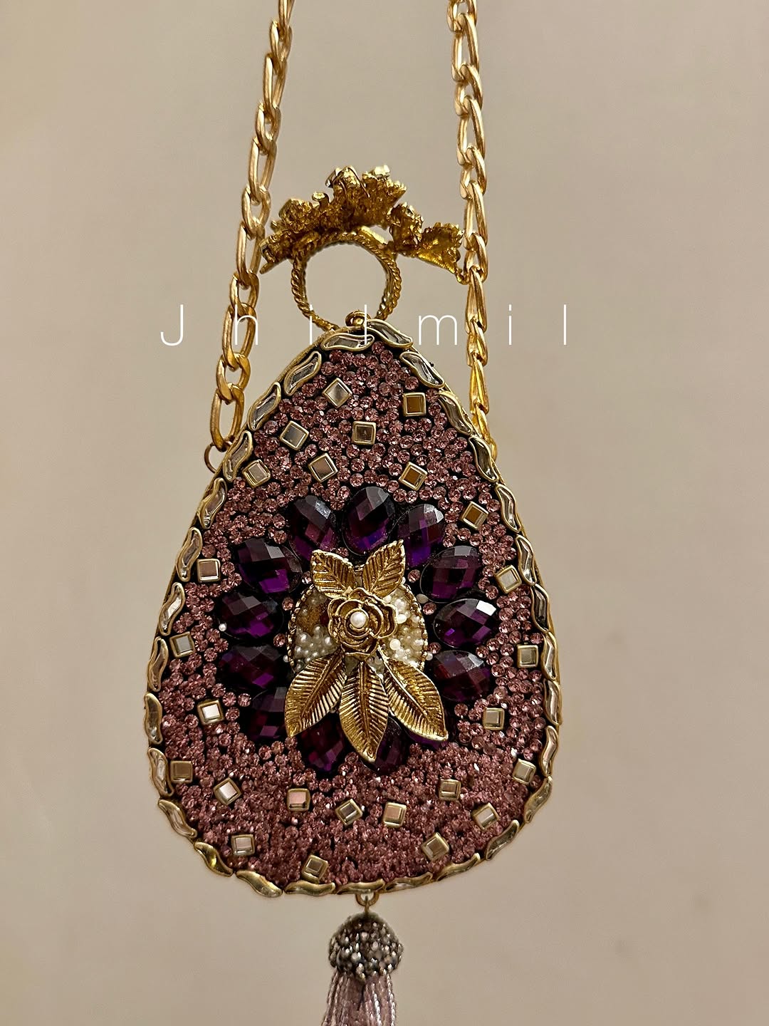 Luxury Clutch - Oval Purple
