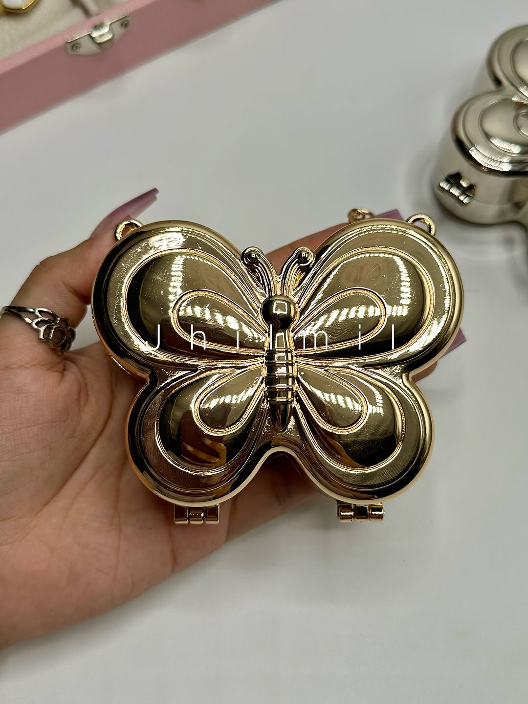 Mini Butterfly Metal Clutch