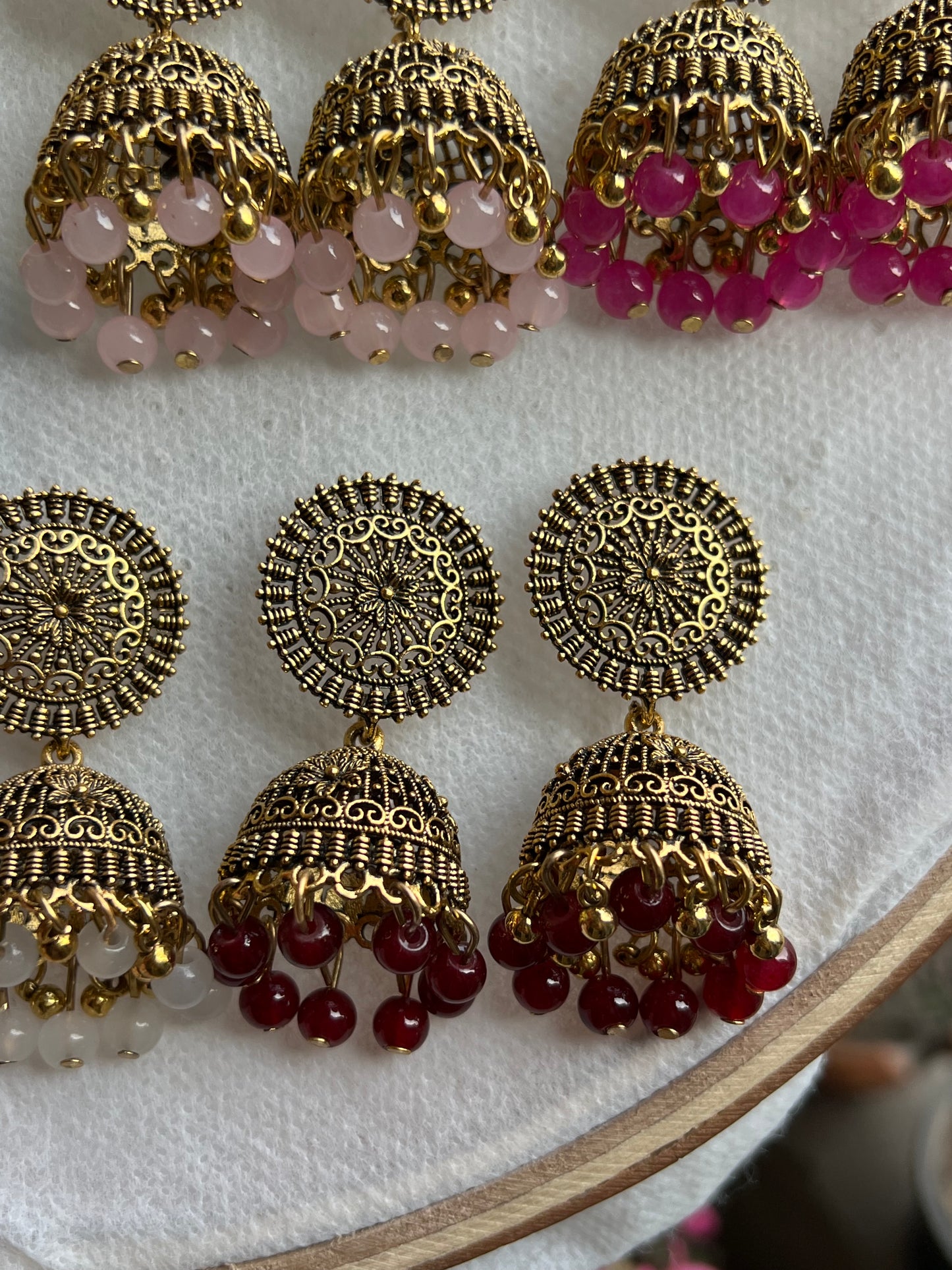 Round Golden Jhumki