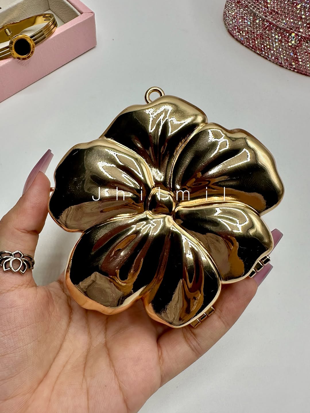 Mini Flower Metal Clutch