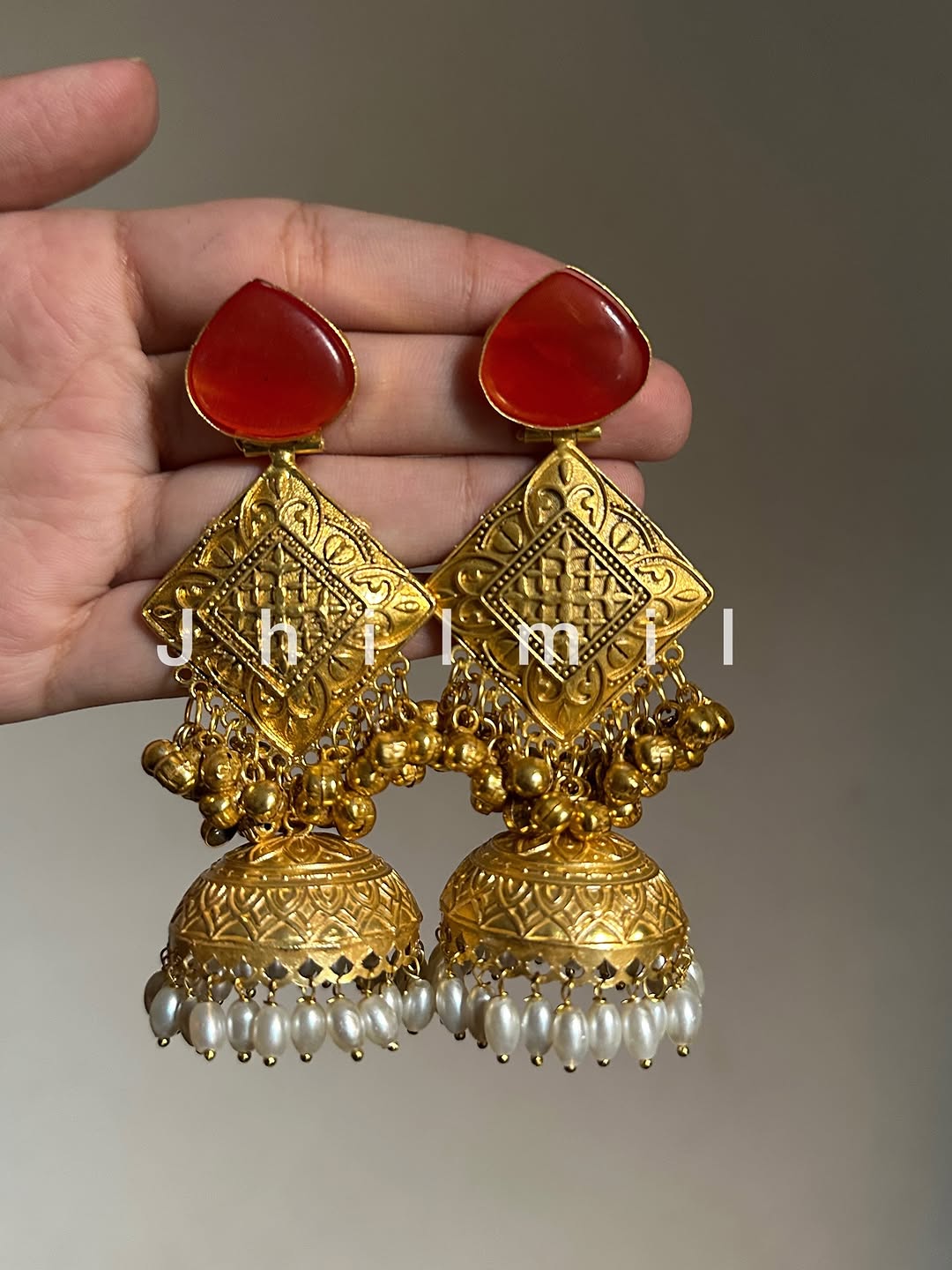 Basanti Jhumka - Paan Design
