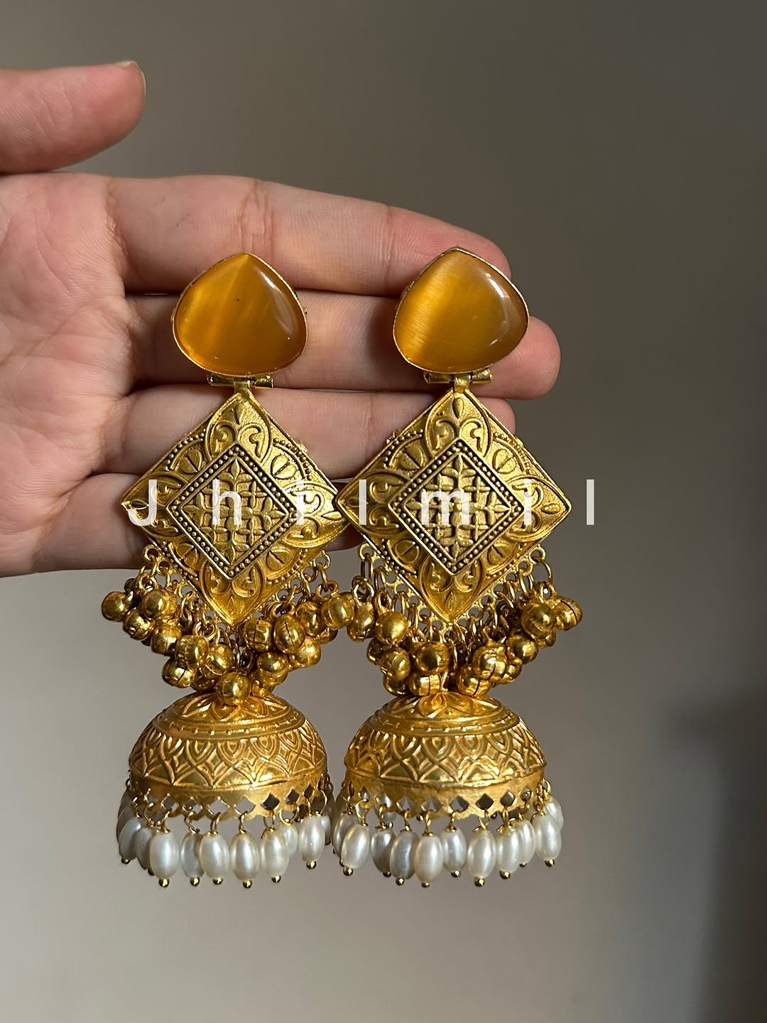 Basanti Jhumka - Paan Design
