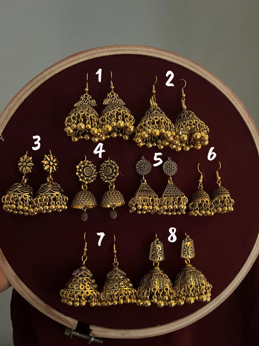 Daily Wear Golden Jhumkis