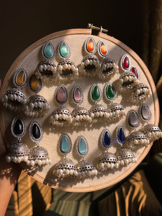 Tear Stone Drop Jhumki