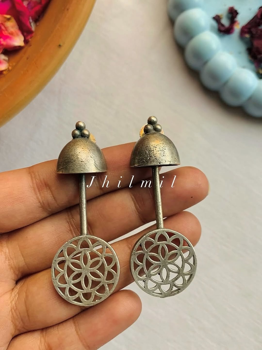 Silver Brass Earrings - 002