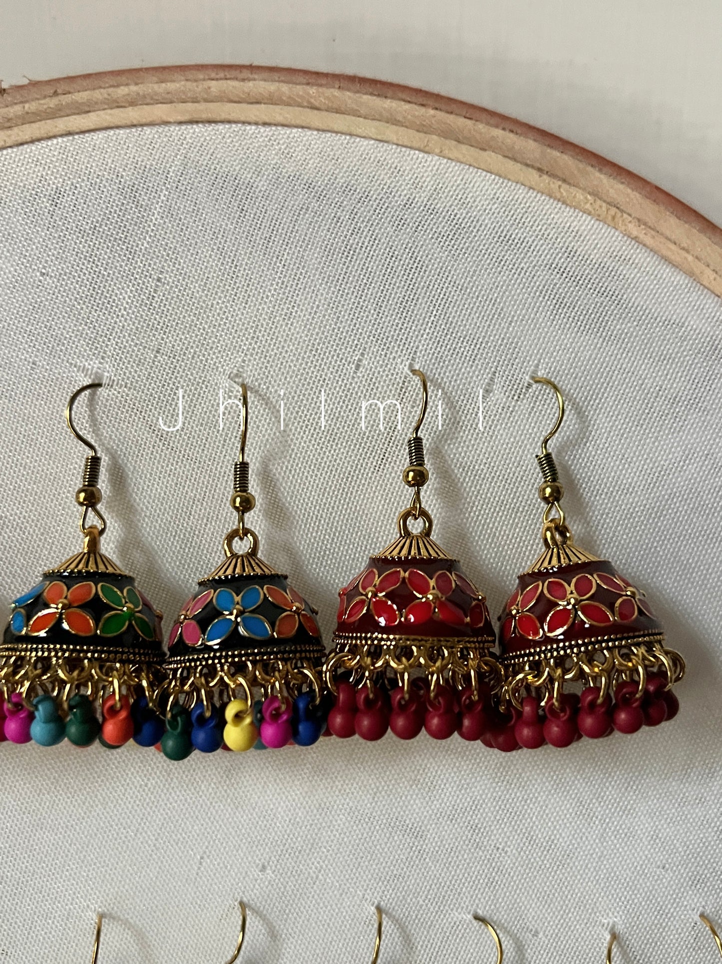 Cute painted jhumkis
