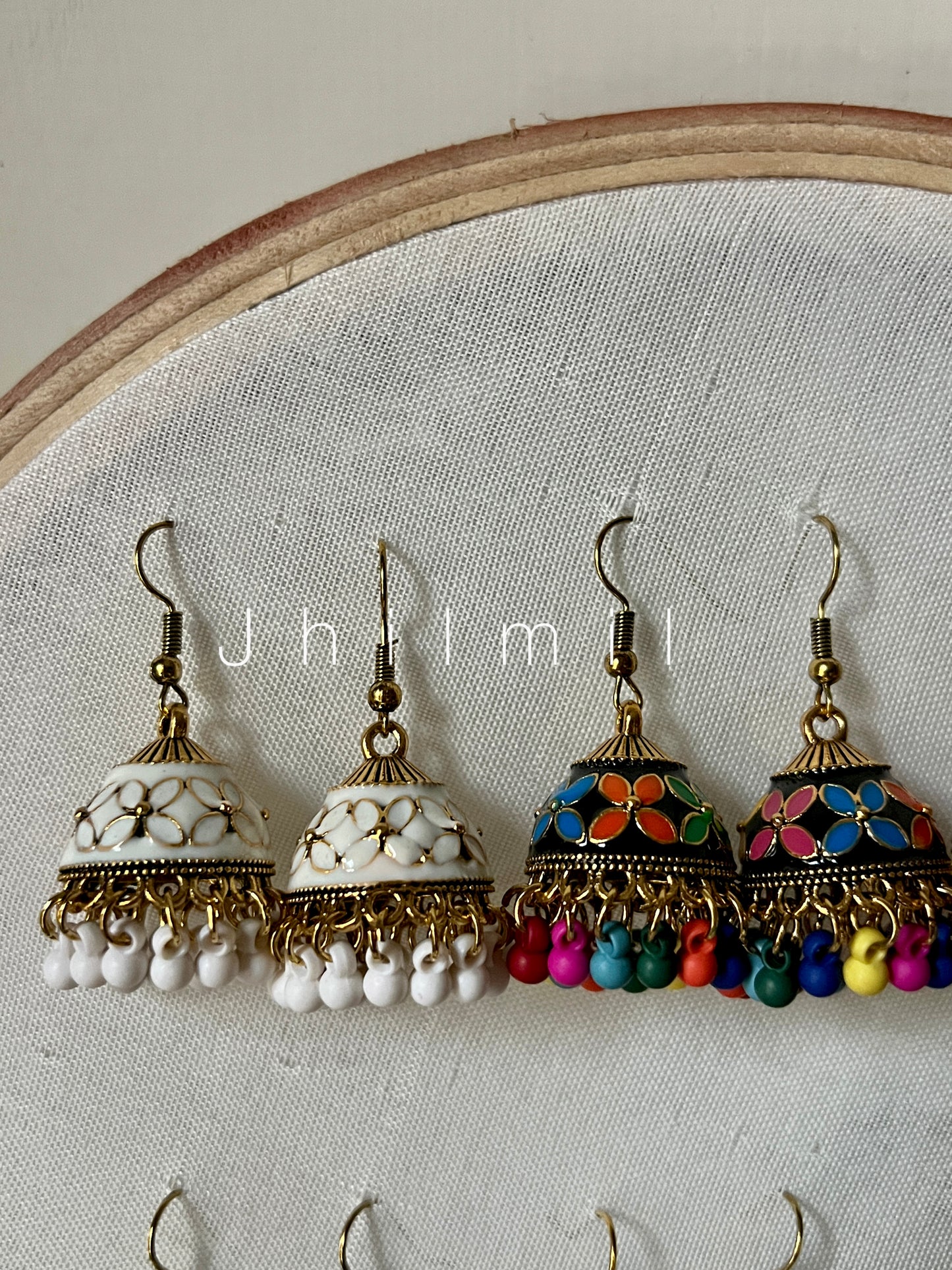 Cute painted jhumkis