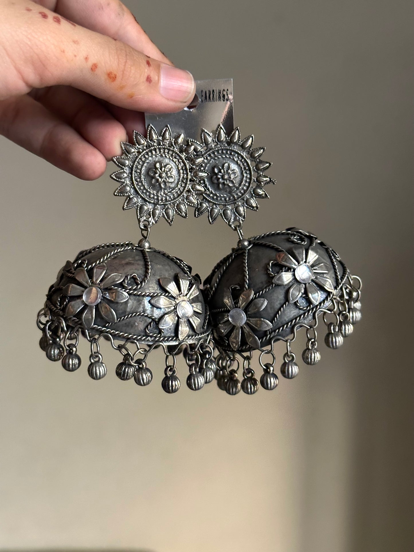 Surajmukhi Oxidized Jhumka