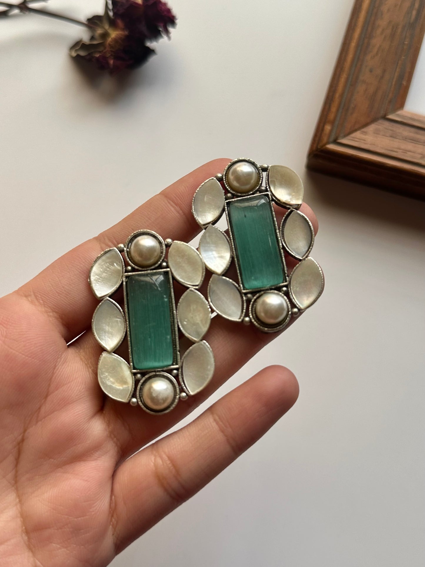 Mother Pearl Stone Earrings