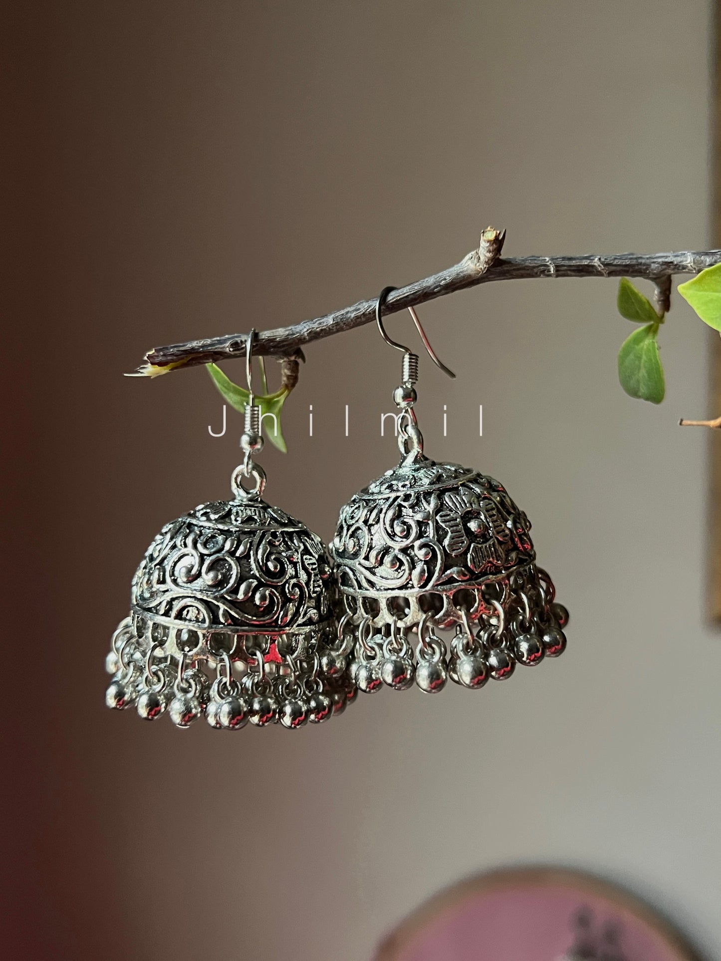 Silver Jhumkis