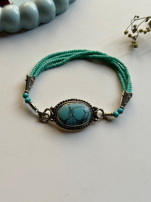 Oval Afghan Beaded Bracelet