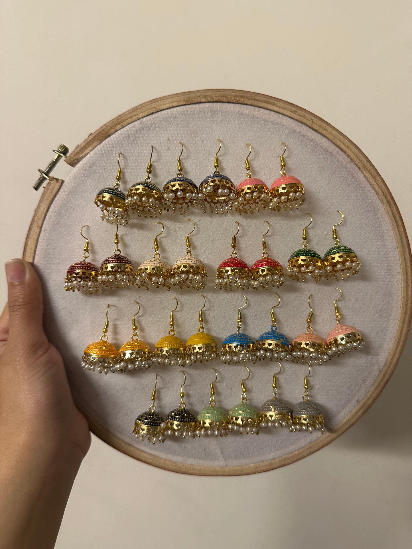 Meenakhari Jhumki Set