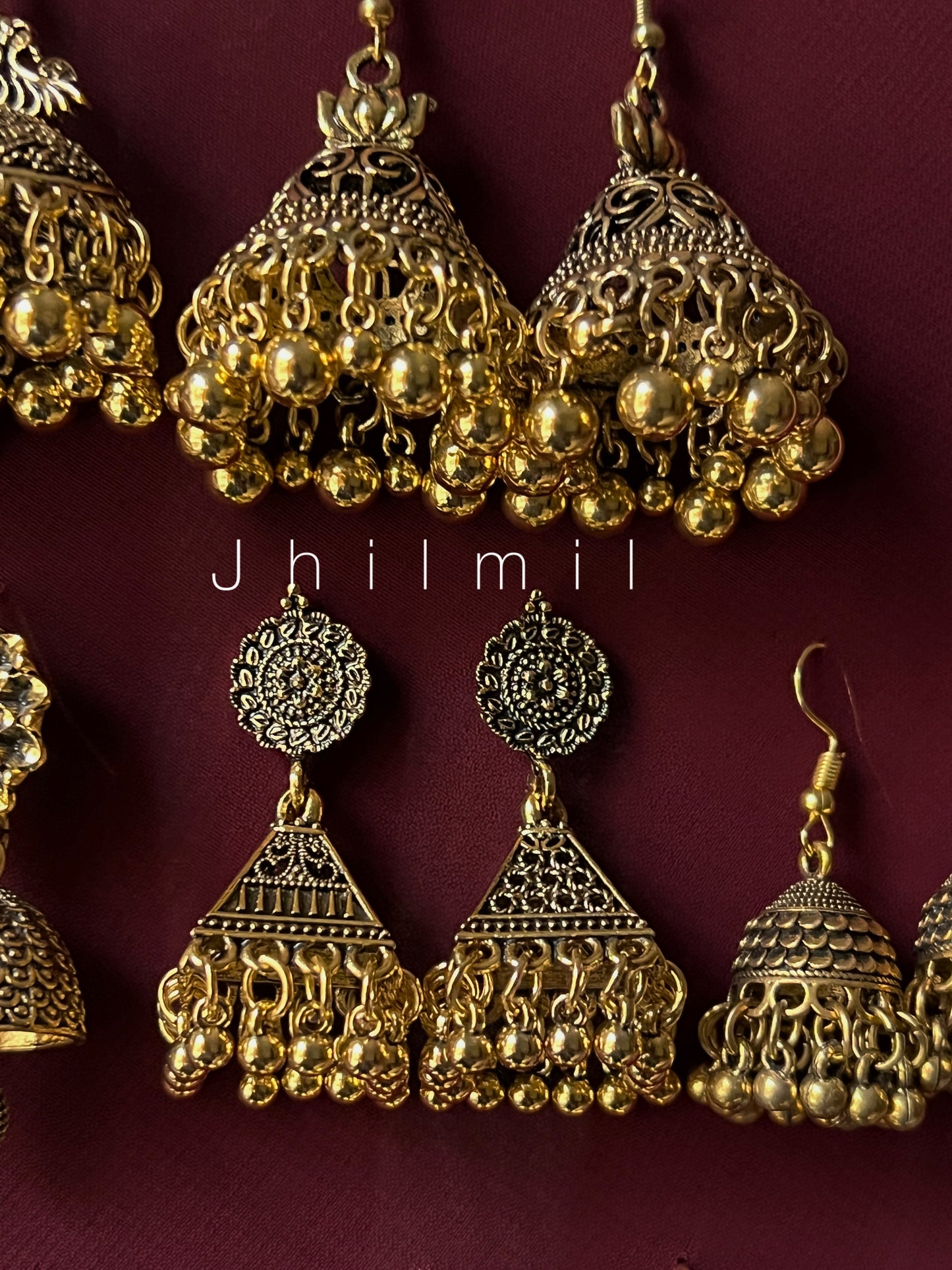 Daily Wear Golden Jhumkis