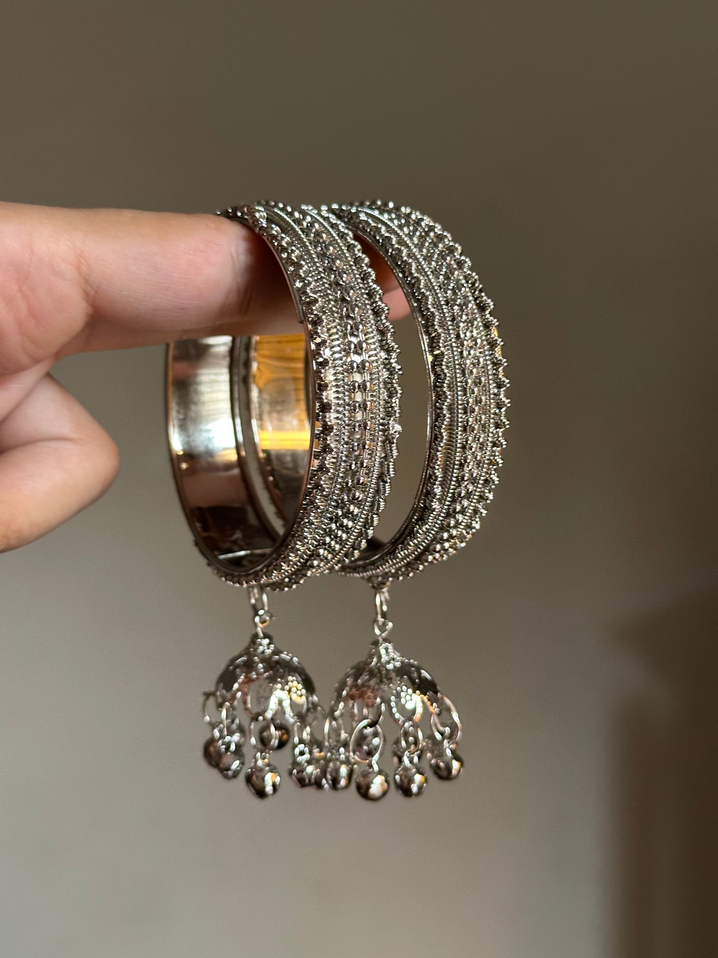Silver Zeba Bangles