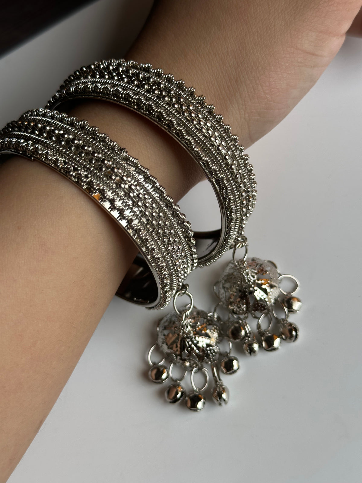 Silver Zeba Bangles
