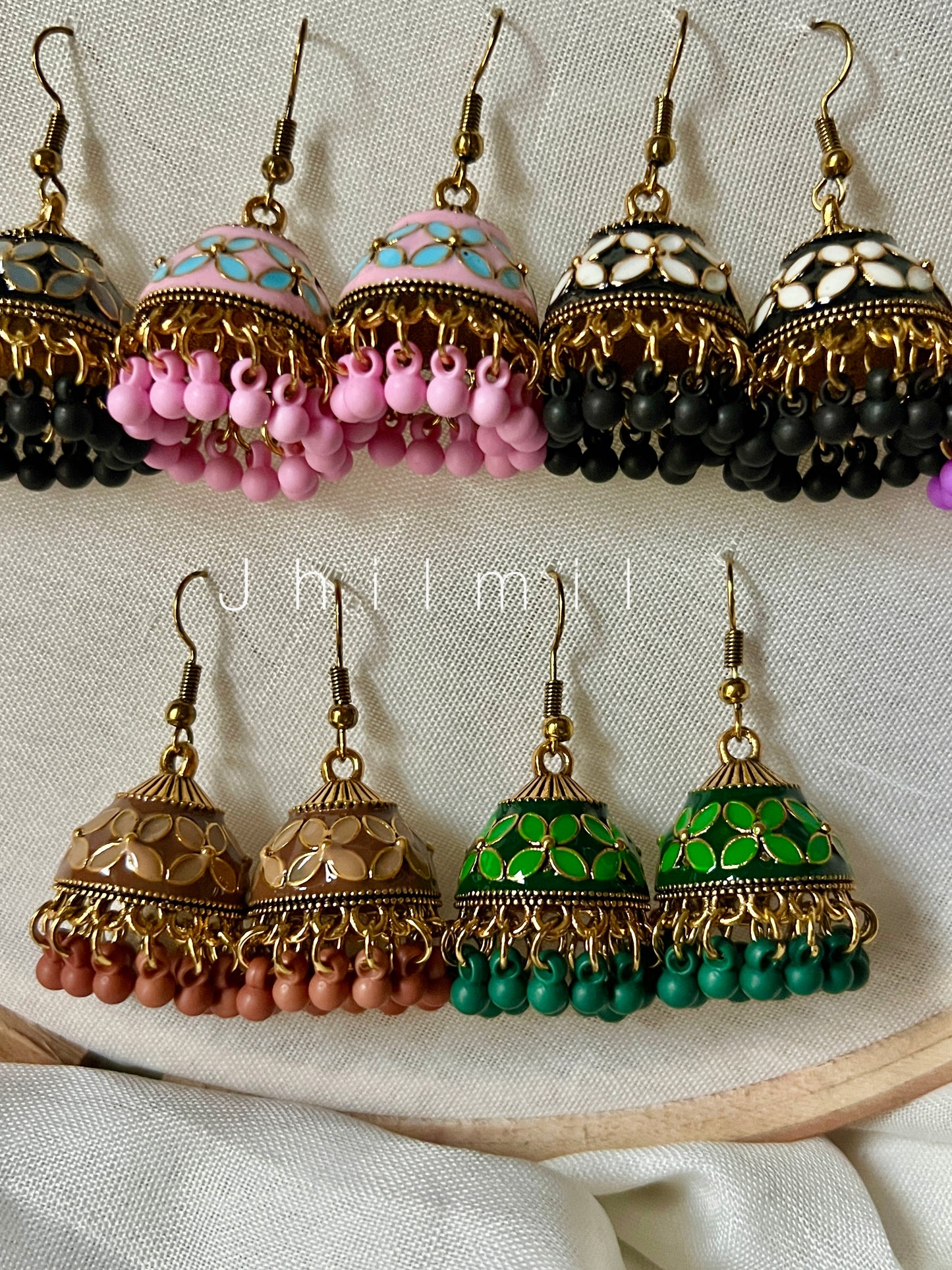 Cute painted jhumkis