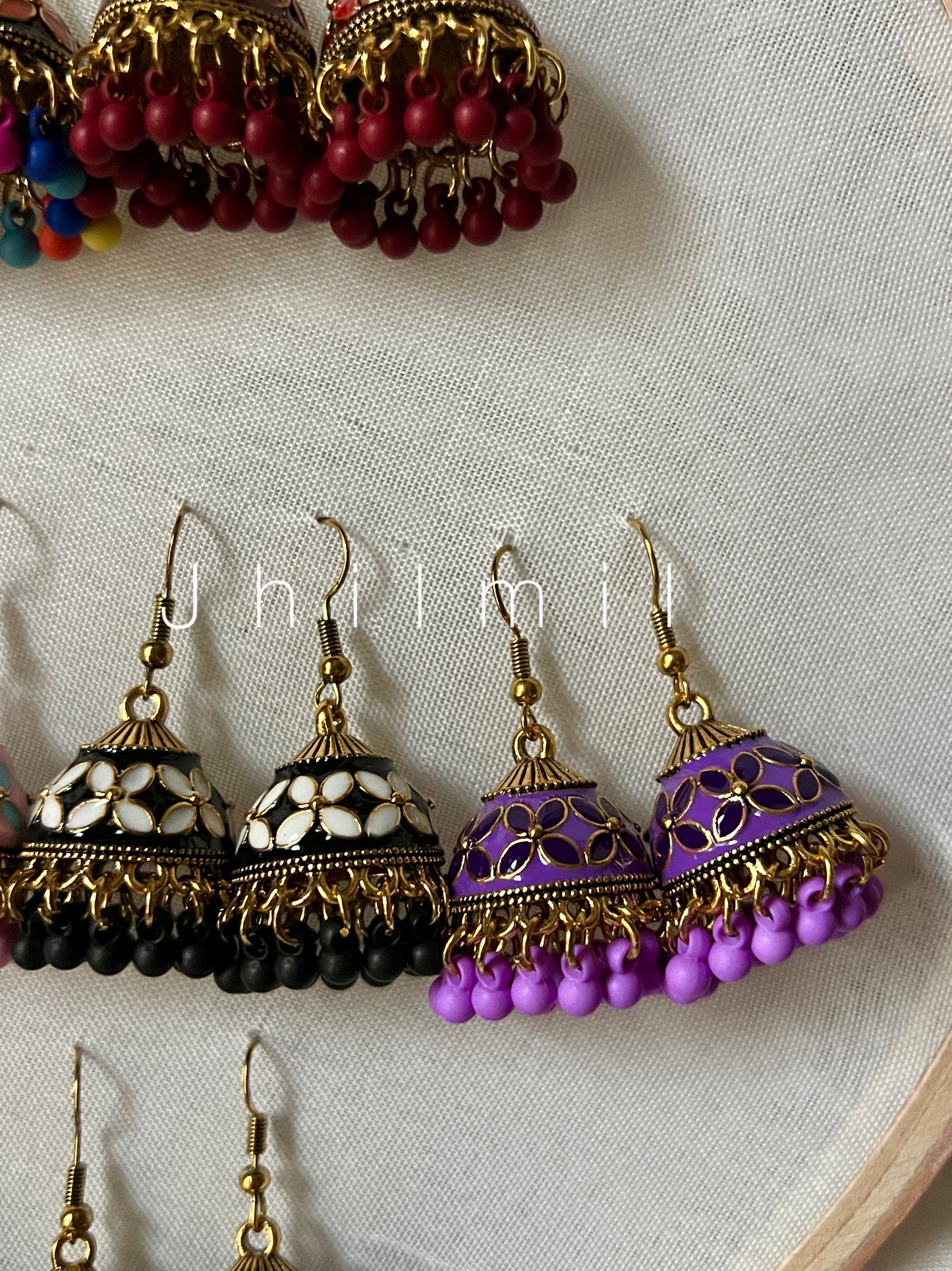 Cute painted jhumkis