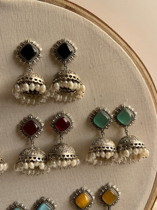 Square Stone Jhumki