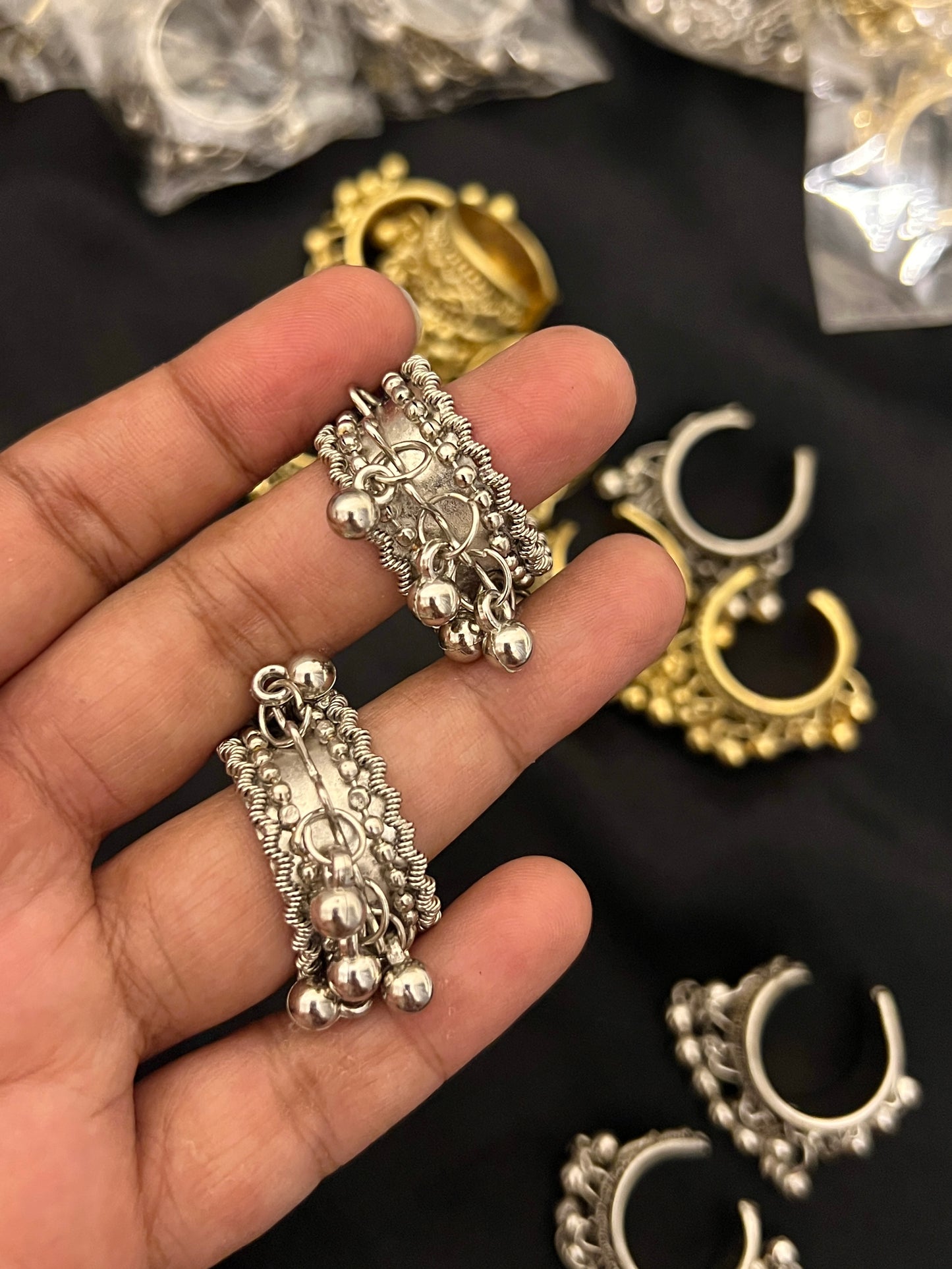 Silver Gajra Ring Design 2