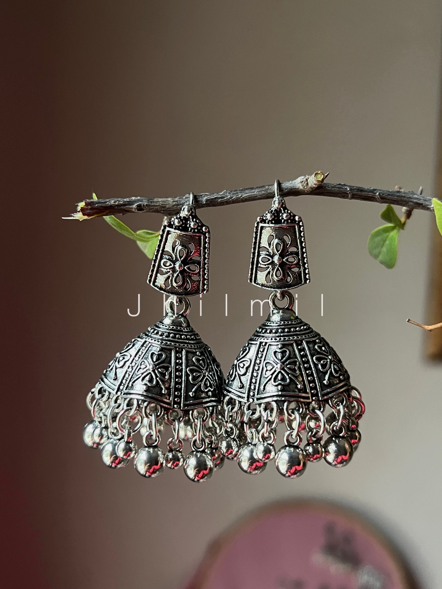 Silver Jhumkis