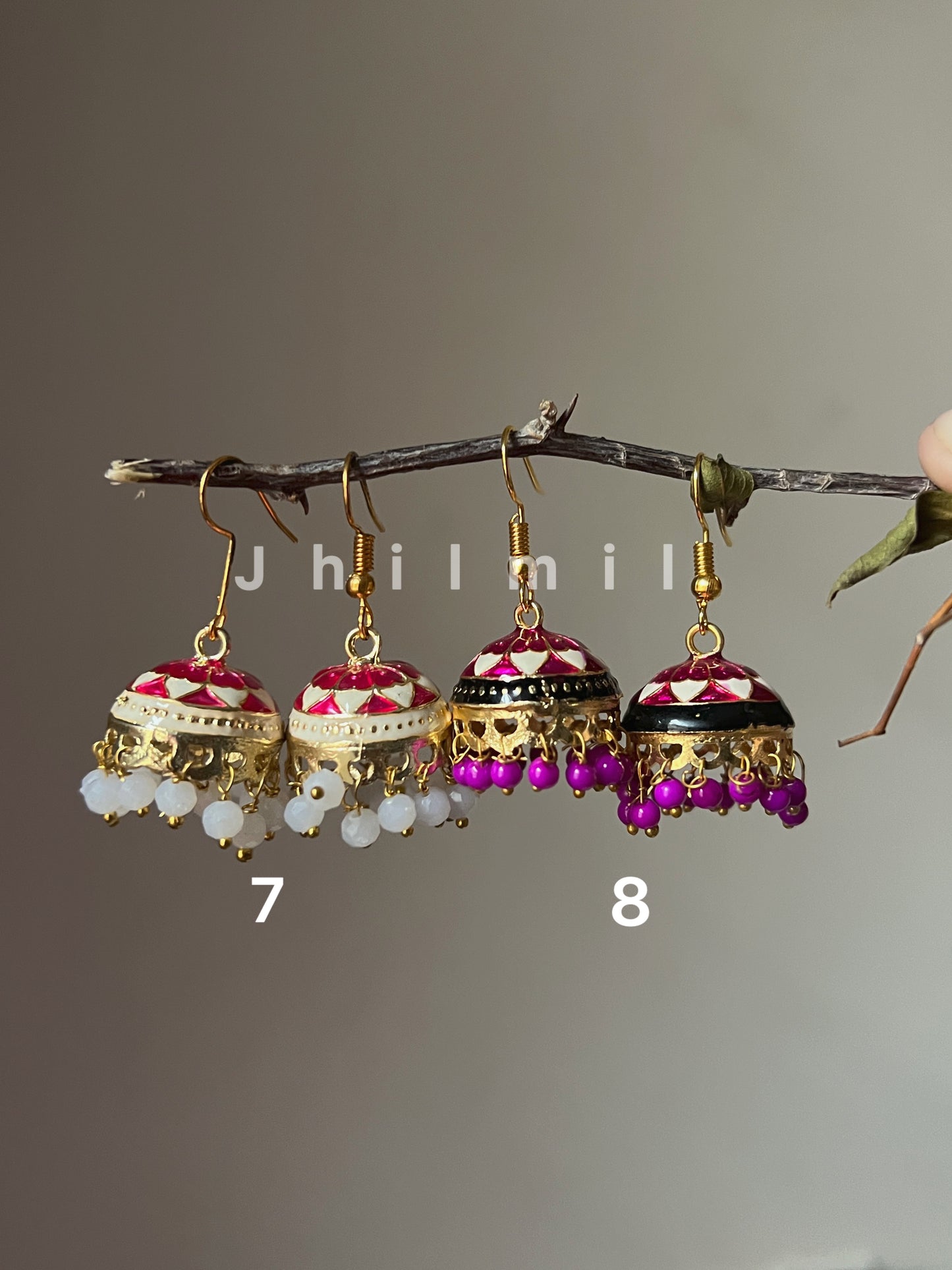 Meenakari Jhumkis