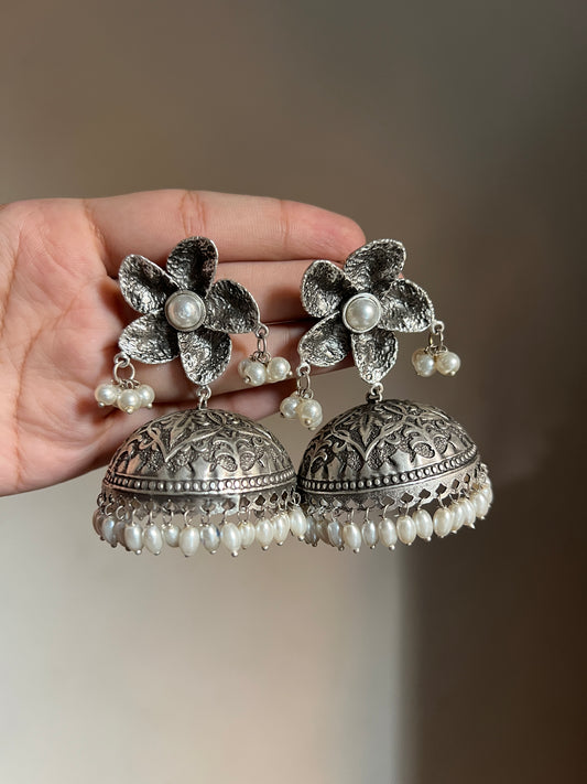 Flower Brass Jhumka