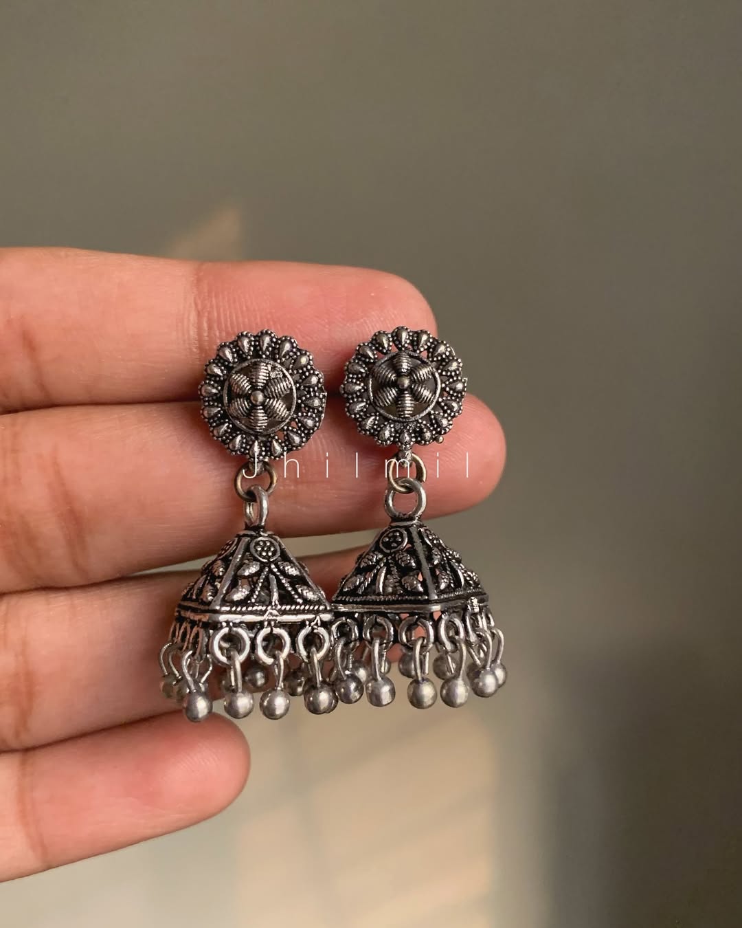 Silver Jhumkis