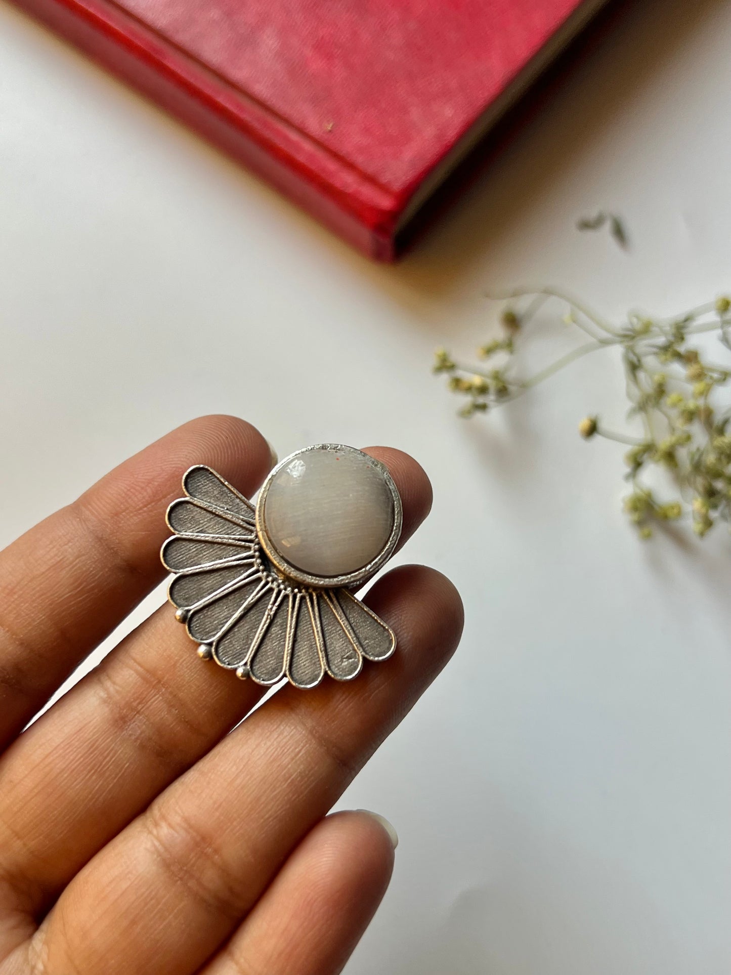 Stone Flower Ring