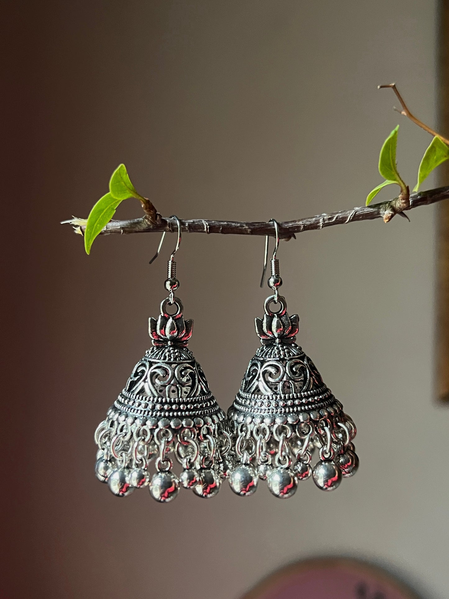 Silver Jhumkis