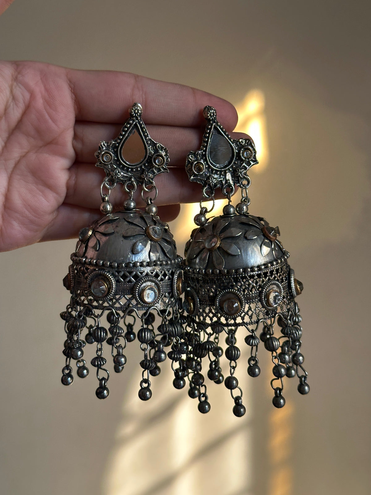 Oxidized Jhumka Design 42