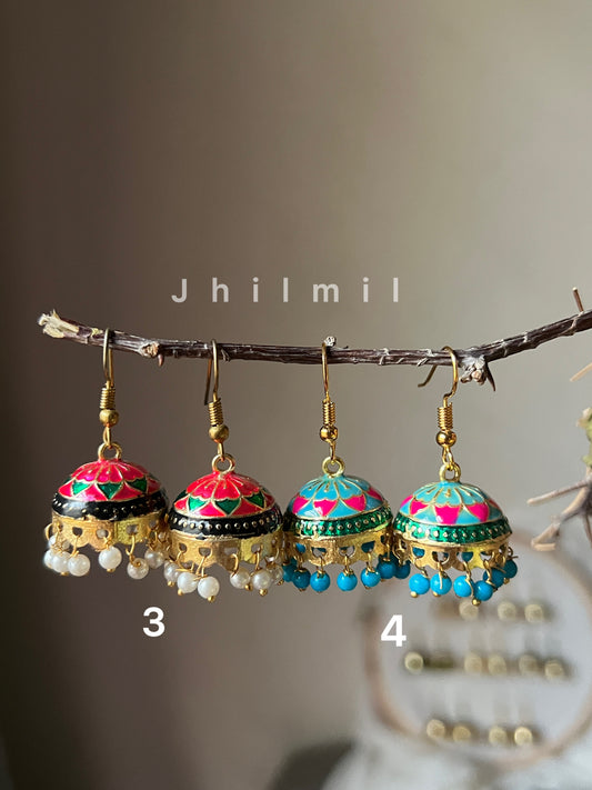 Meenakari Jhumkis