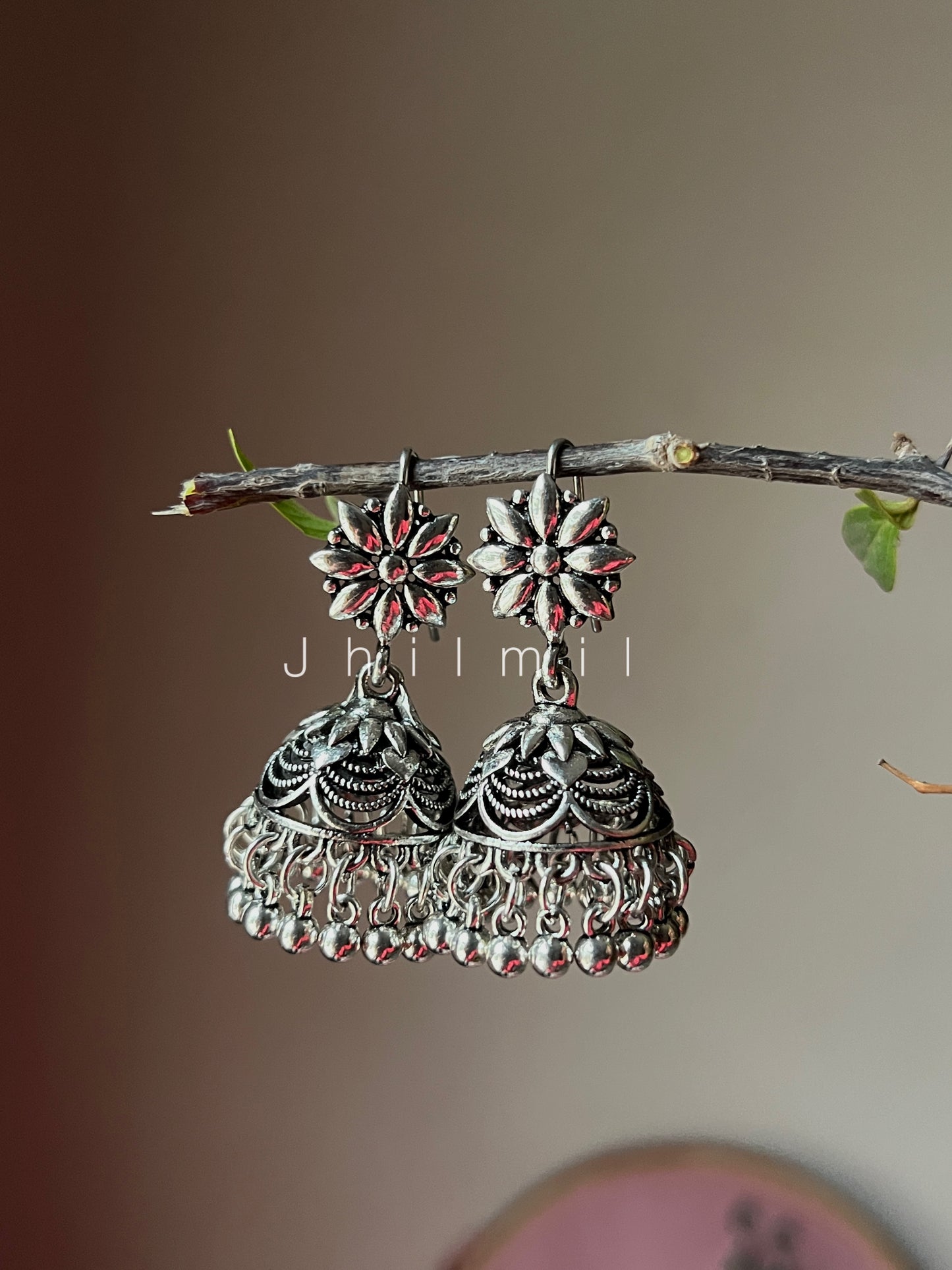 Silver Jhumkis