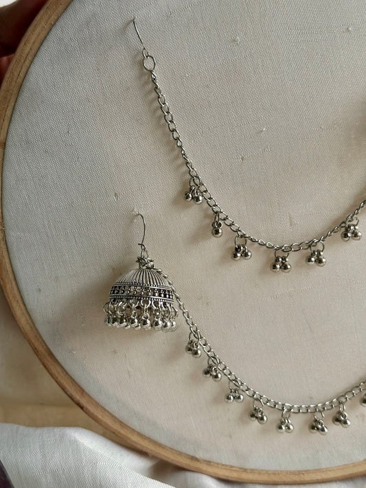 Silver Sahara Jhumki