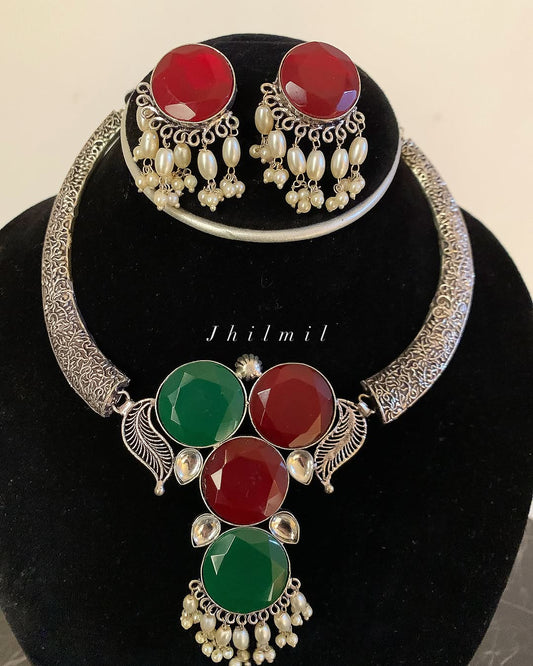 Multi Hasli choker set