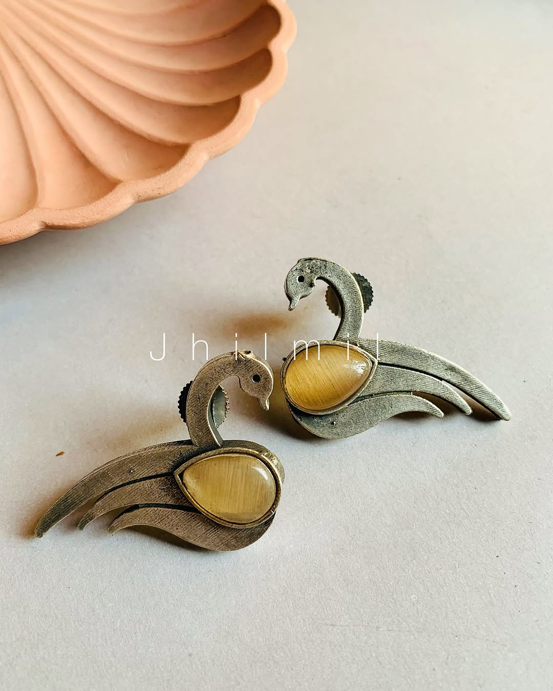 Swan Studded Ear candy