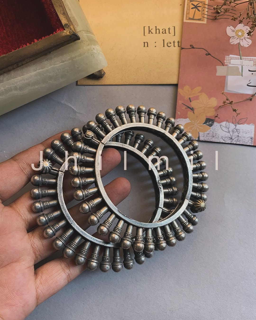 Antique Rajasthani openable spikes kara
