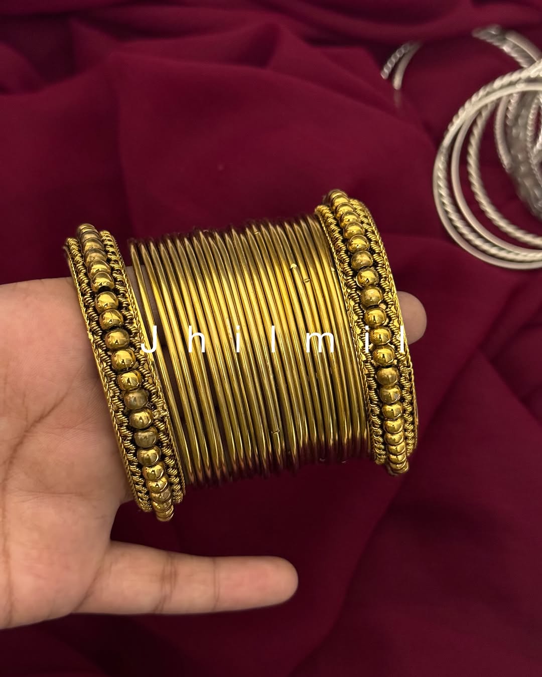 Golden Beaded Bangles set